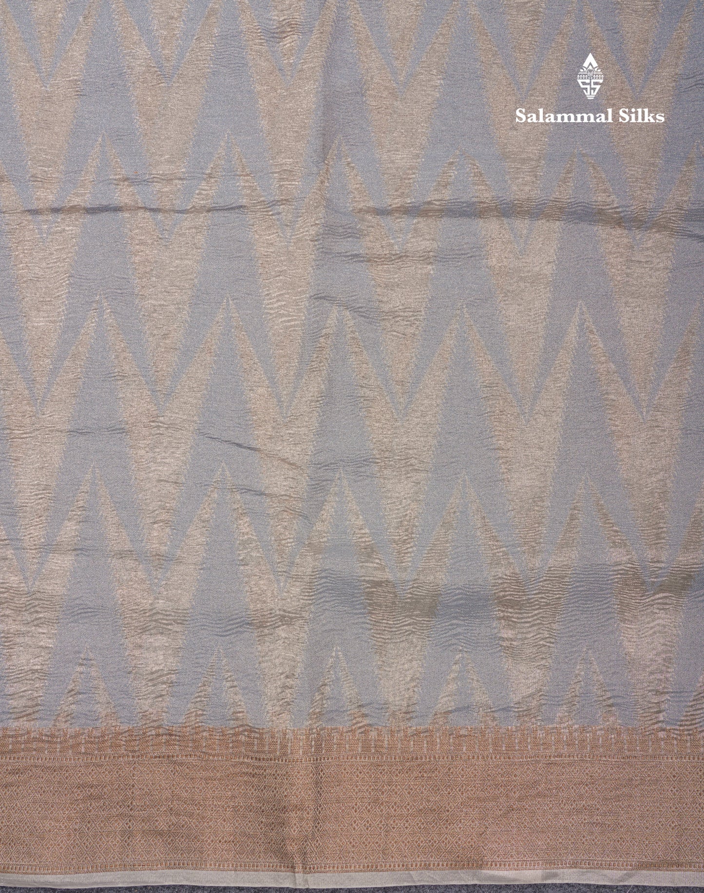 Sandal Premium Crush Fancy Saree with Traditional Border