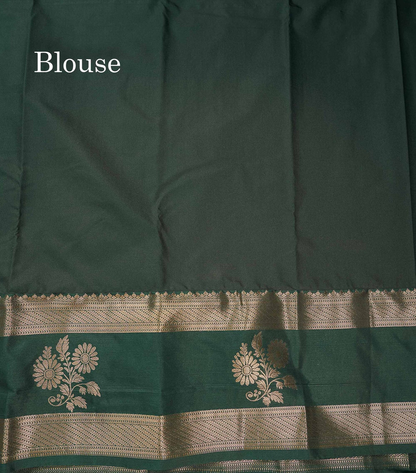 Beautiful Elaichi Green Zari Line With Butta Semi Silk Saree With Contrast Bottle Green Traditional Evening Morning Gap Border