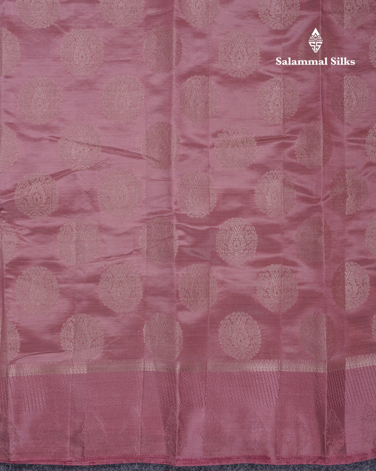 Beautiful Pink Shade Semi Raw Silk Saree With Fancy Border