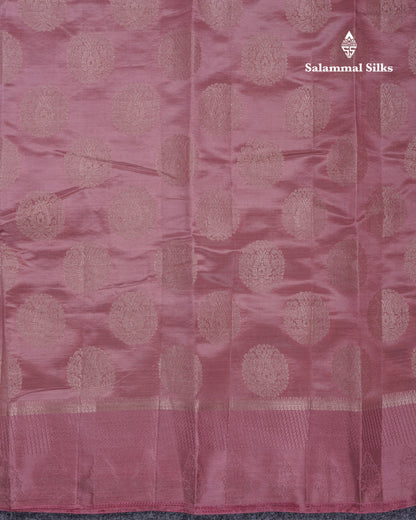 Beautiful Pink Shade Semi Raw Silk Saree With Fancy Border