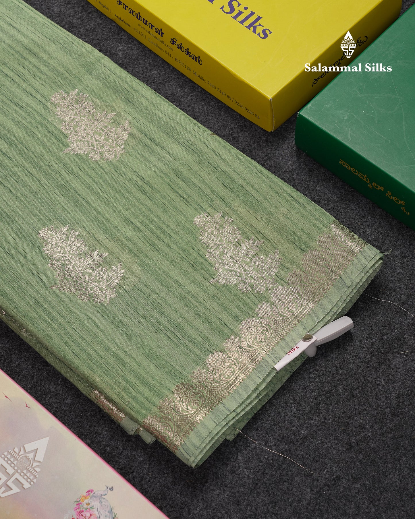 Beautiful Light Brown Jute Mix Saree With Small Fancy Border