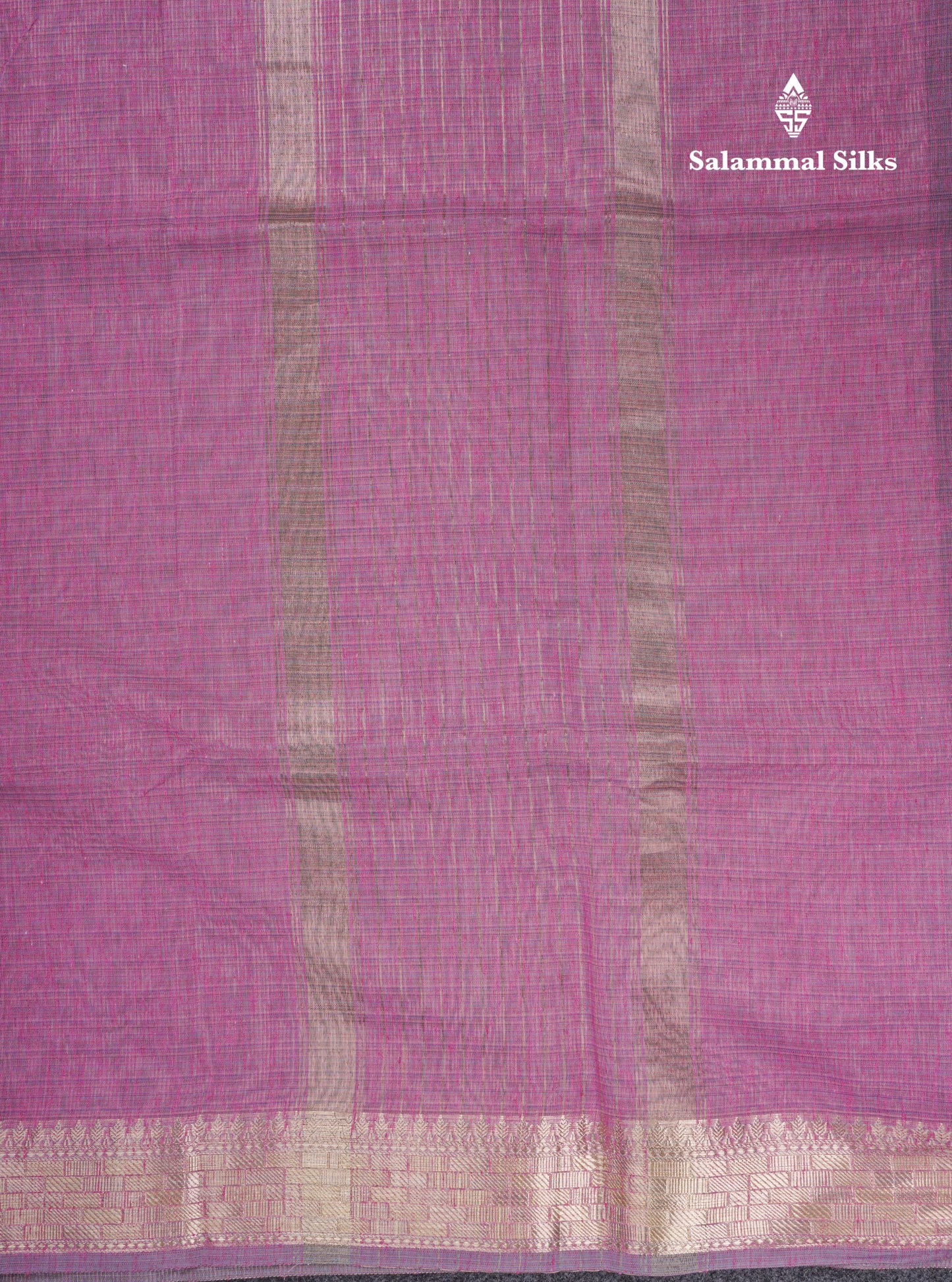 Light Lavender Linen Cotton Mix Fancy Saree With Blouse