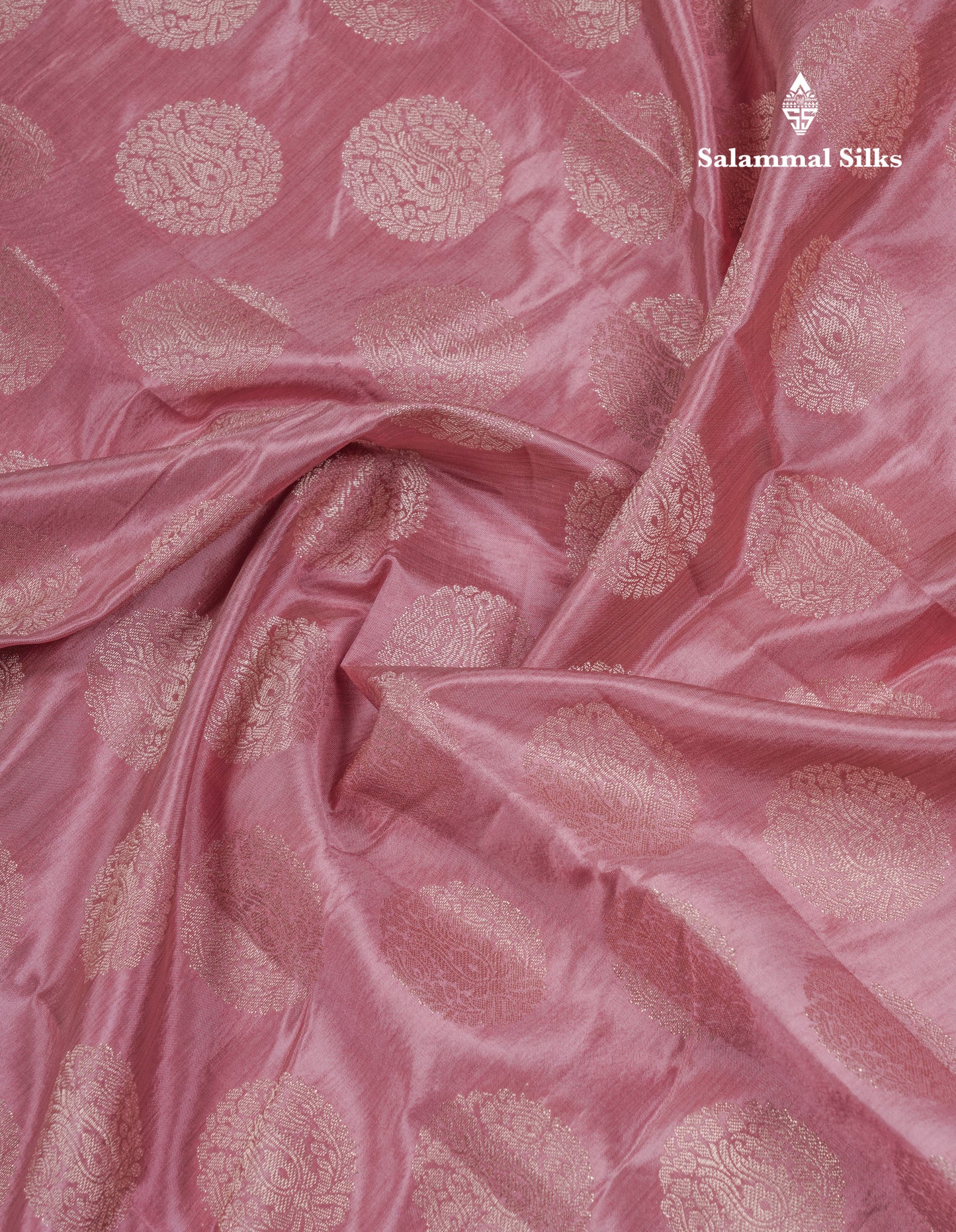 Beautiful Pink Shade Semi Raw Silk Saree With Fancy Border