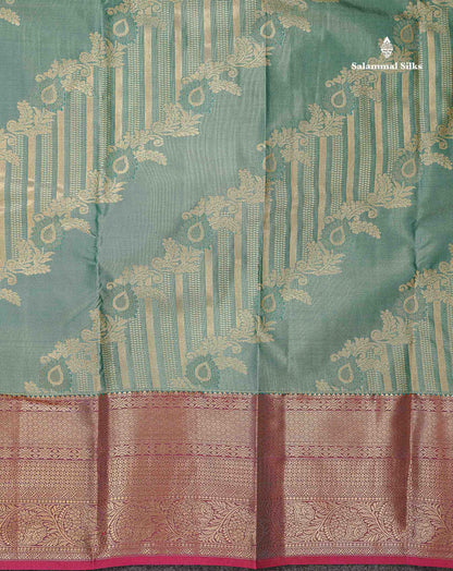 Beautiful Dual Tone Peacock Blue Semi Silk Saree With Contrast Red Traditional Evening Morning Border