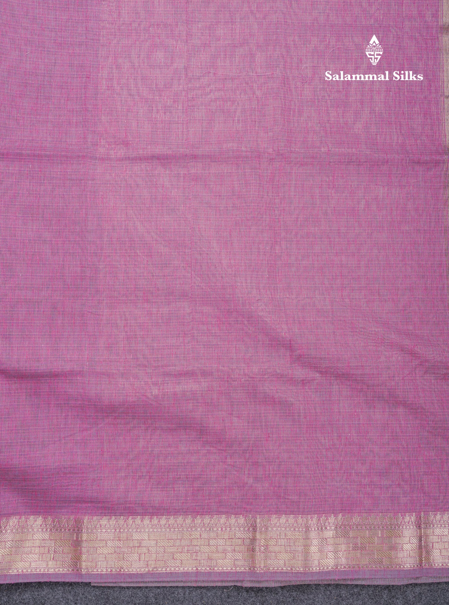 Light Lavender Linen Cotton Mix Fancy Saree With Blouse