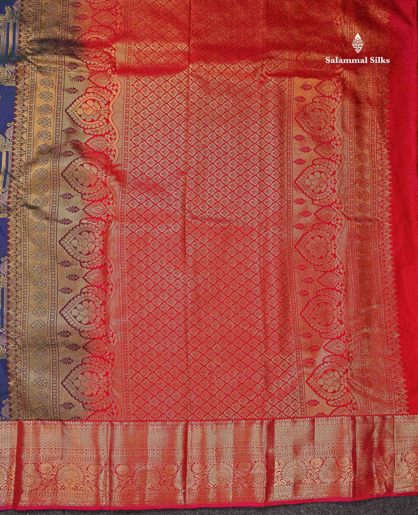 Beautiful Dual Tone Peacock Blue Semi Silk Saree With Contrast Red Traditional Evening Morning Border