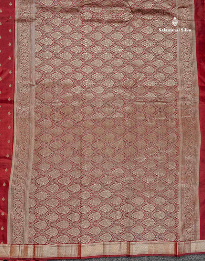Pure Kanjivaram Silk Saree - Sapphire Green Colour Body Zari Buttas With Small Border