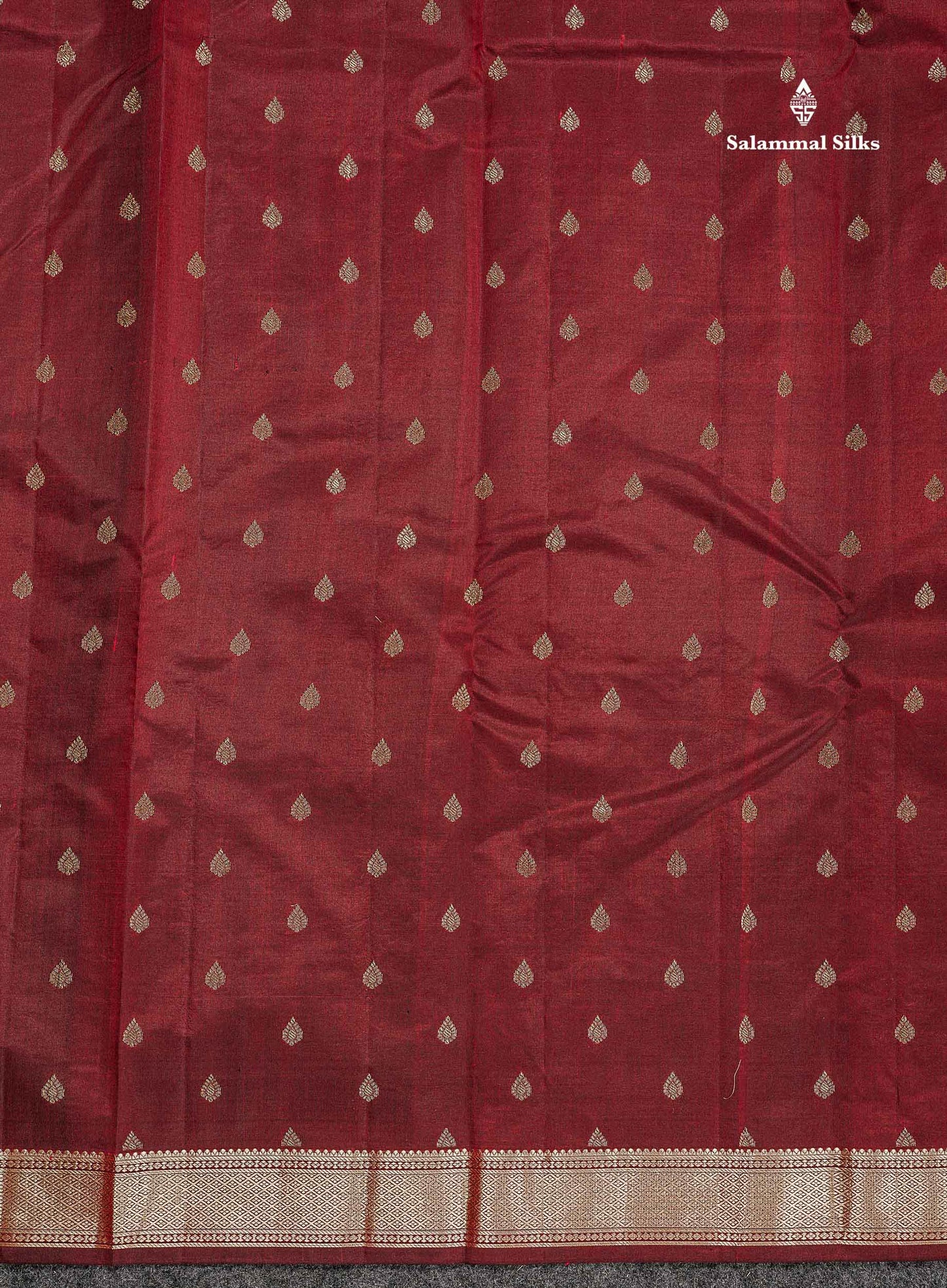 Pure Kanjivaram Silk Saree - Sapphire Green Colour Body Zari Buttas With Small Border