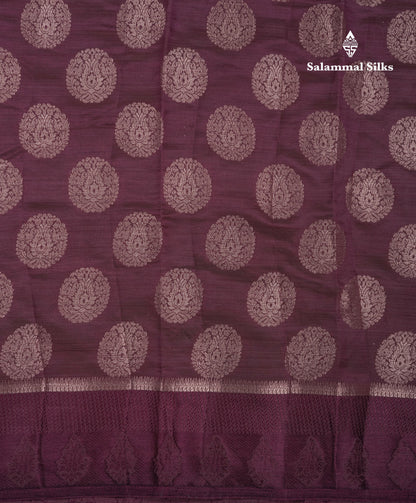 Beautiful Pink Shade Semi Raw Silk Saree With Fancy Border