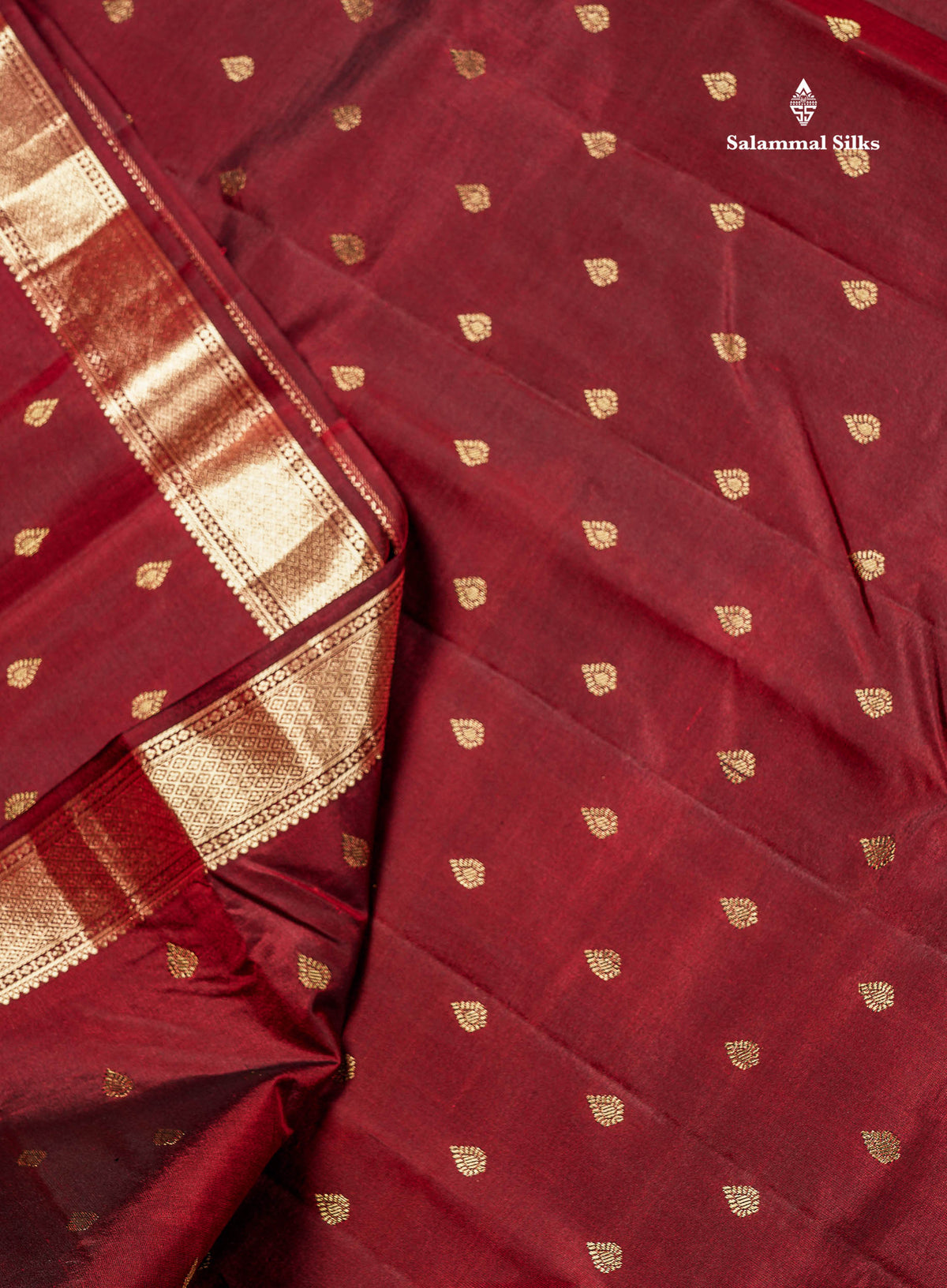 Pure Kanjivaram Silk Saree - Sapphire Green Colour Body Zari Buttas With Small Border