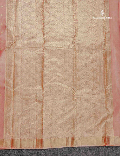 Pure Kanjivaram Silk Saree - Sapphire Green Colour Body Zari Buttas With Small Border