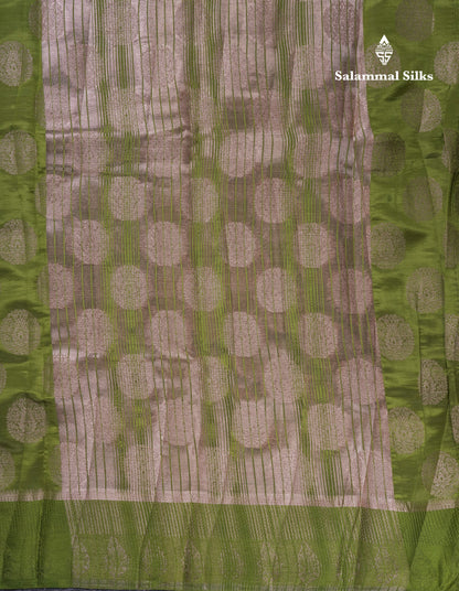 Beautiful Pink Shade Semi Raw Silk Saree With Fancy Border