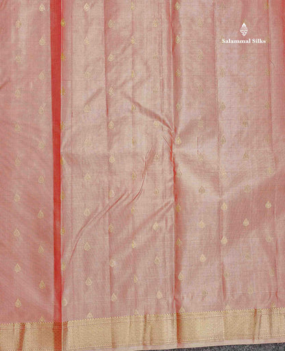 Pure Kanjivaram Silk Saree - Sapphire Green Colour Body Zari Buttas With Small Border