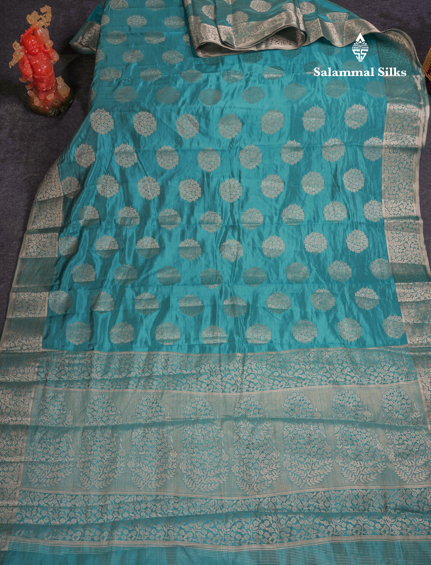 Beautiful Beige Semi Raw Silk Saree With Fancy Border