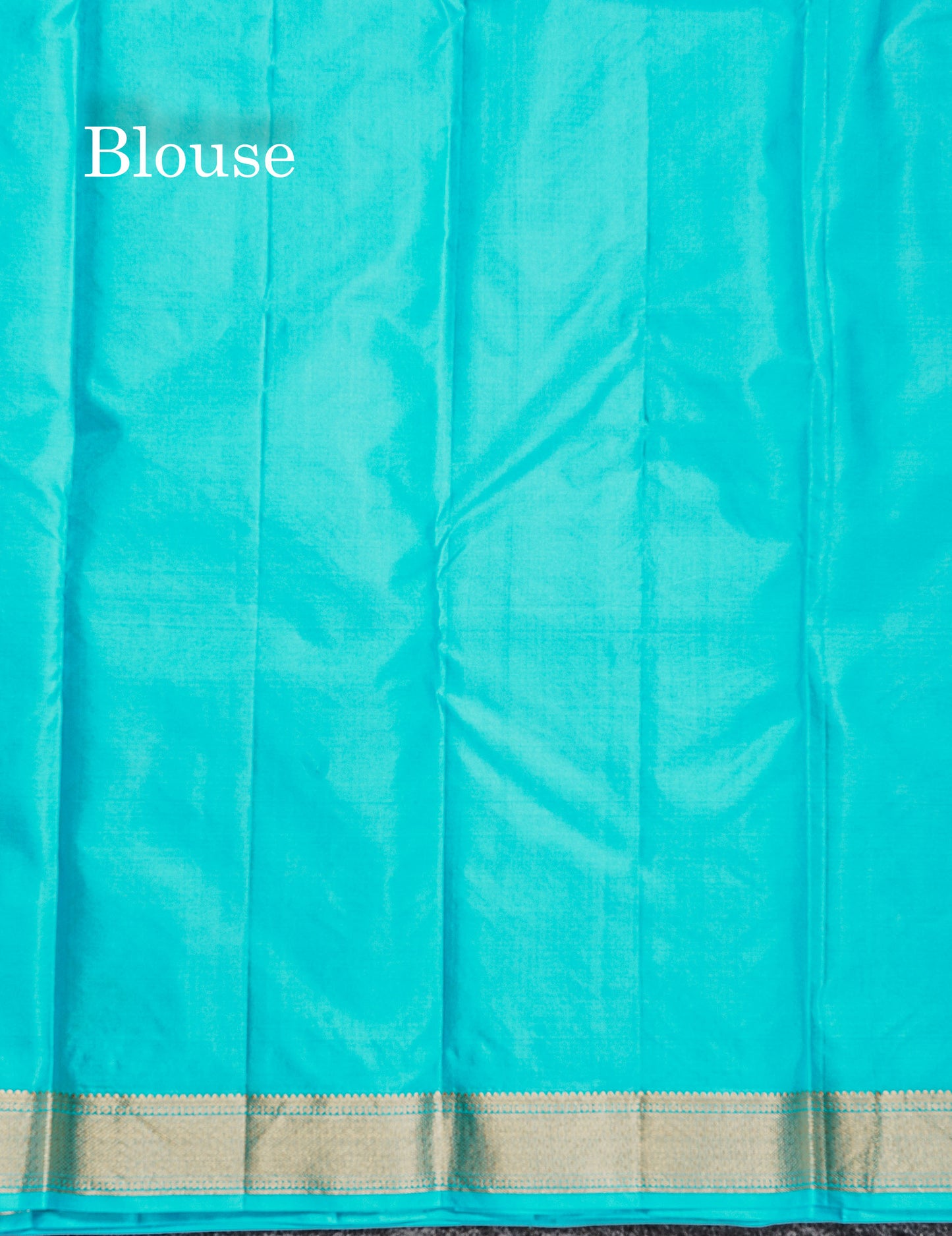 Pure Kanjivaram Silk Saree - Sapphire Green Colour Body Zari Buttas With Small Border