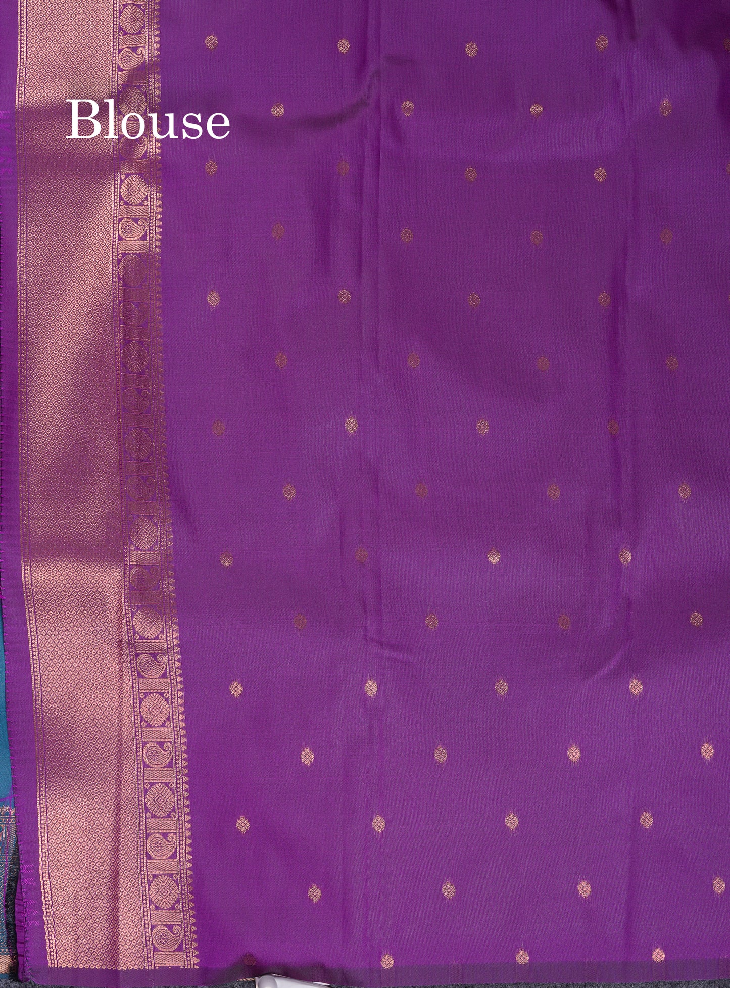 Beautiful Dual Tone Pink Semi Silk Saree With Contrast Peacock Green Blouse