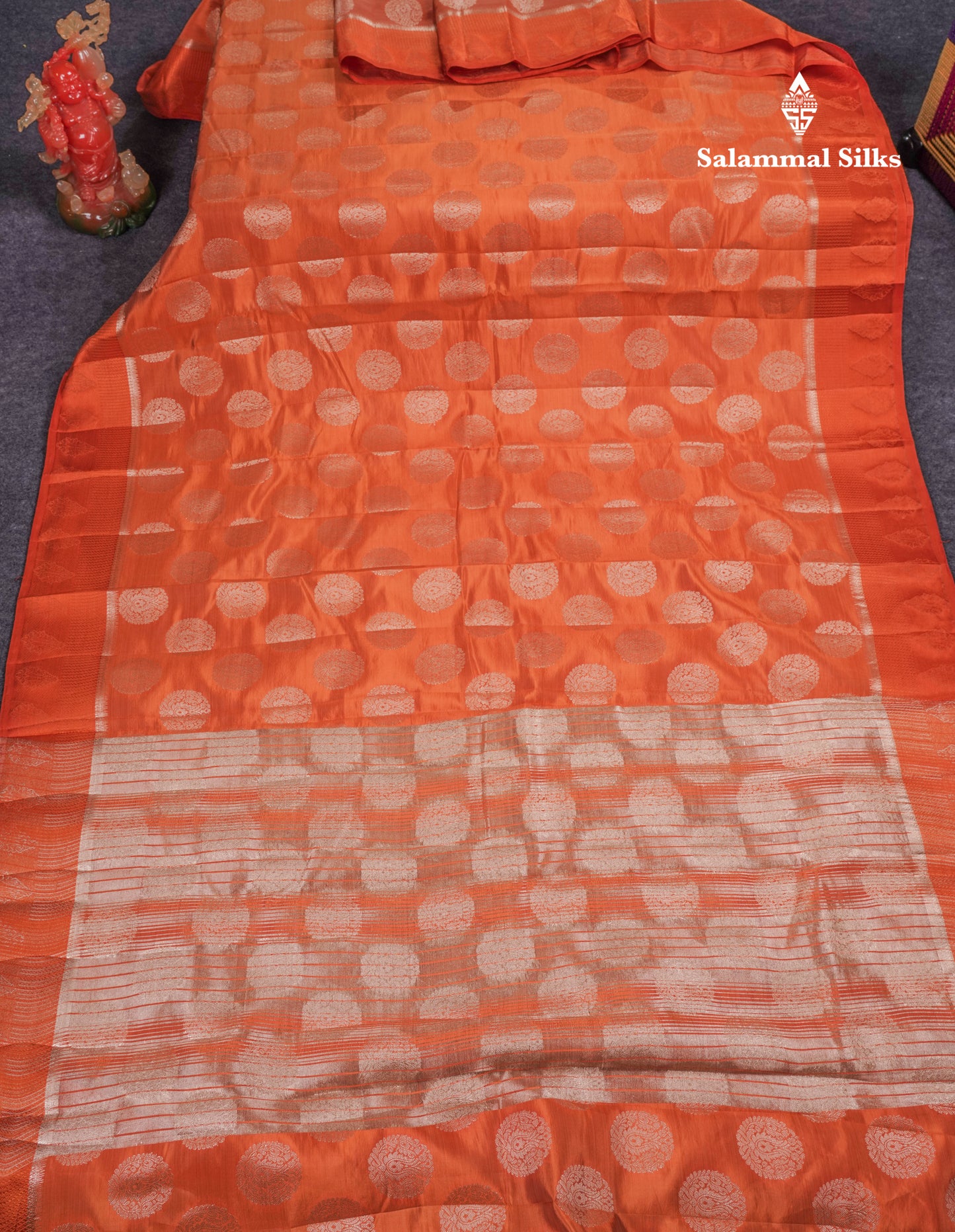 Beautiful Pink Shade Semi Raw Silk Saree With Fancy Border