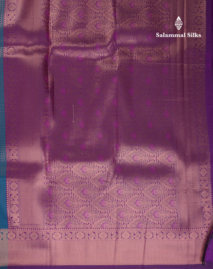 Beautiful Dual Tone Pink Semi Silk Saree With Contrast Peacock Green Blouse
