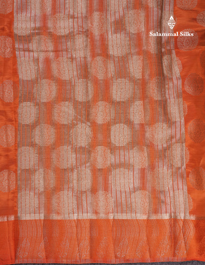 Beautiful Pink Shade Semi Raw Silk Saree With Fancy Border