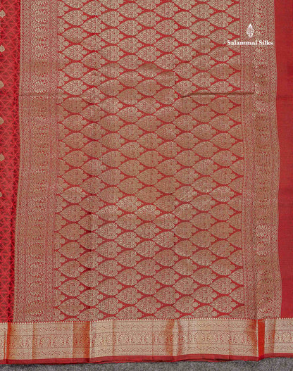 Pure Kanjivaram Silk Saree - Peacock Blue Colour Body Zari Buttas With Medium Border