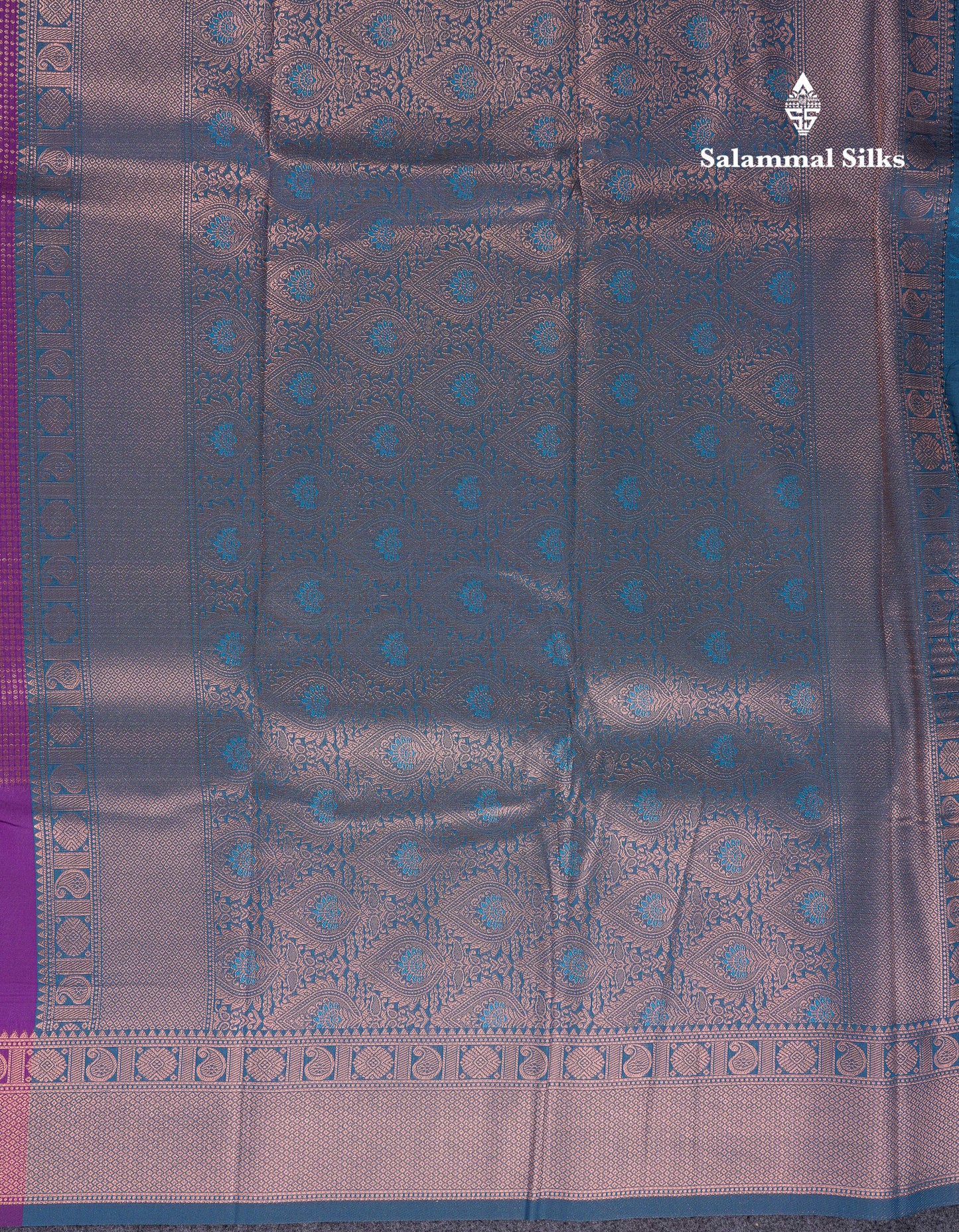 Beautiful Dual Tone Pink Semi Silk Saree With Contrast Peacock Green Blouse