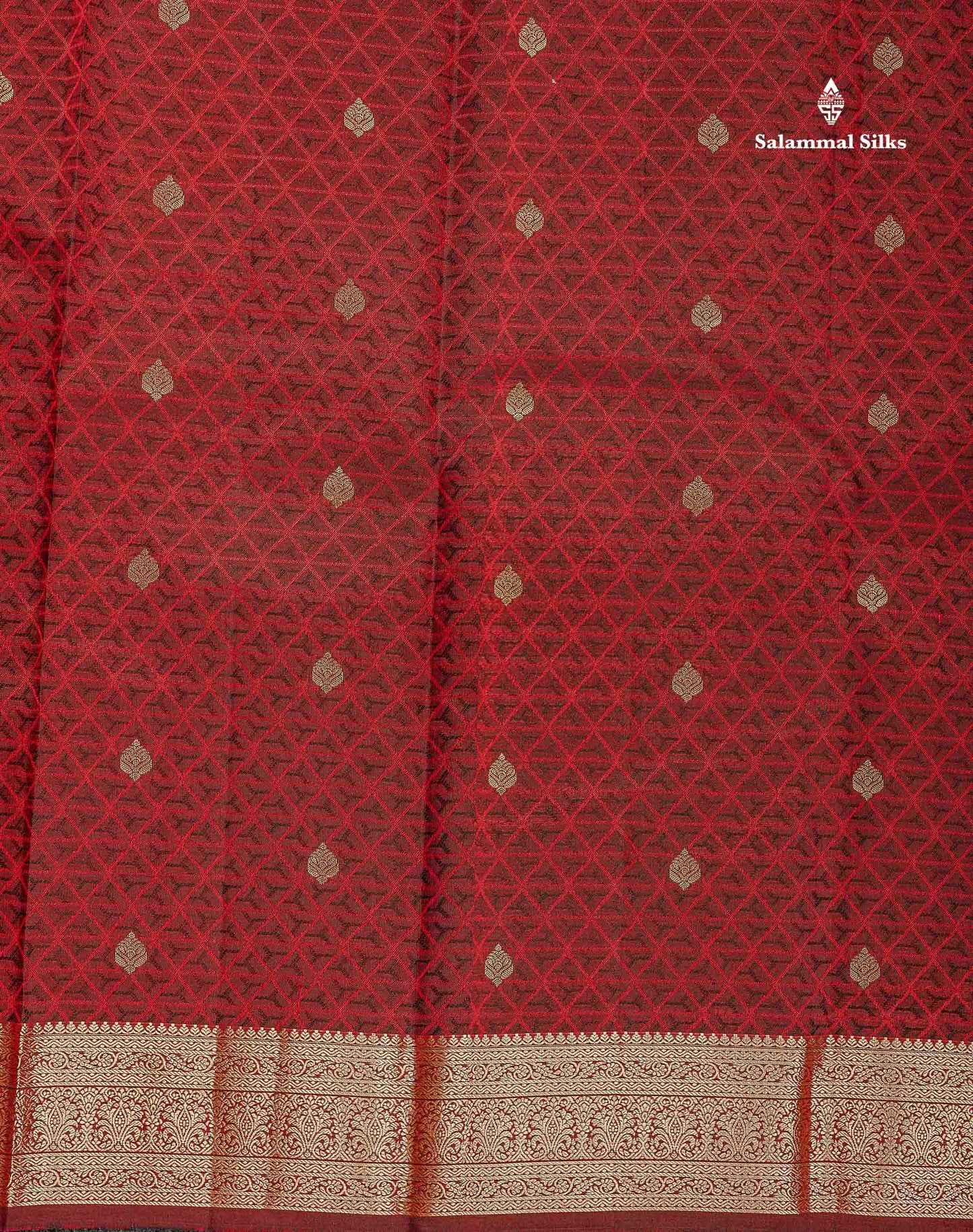 Pure Kanjivaram Silk Saree - Peacock Blue Colour Body Zari Buttas With Medium Border