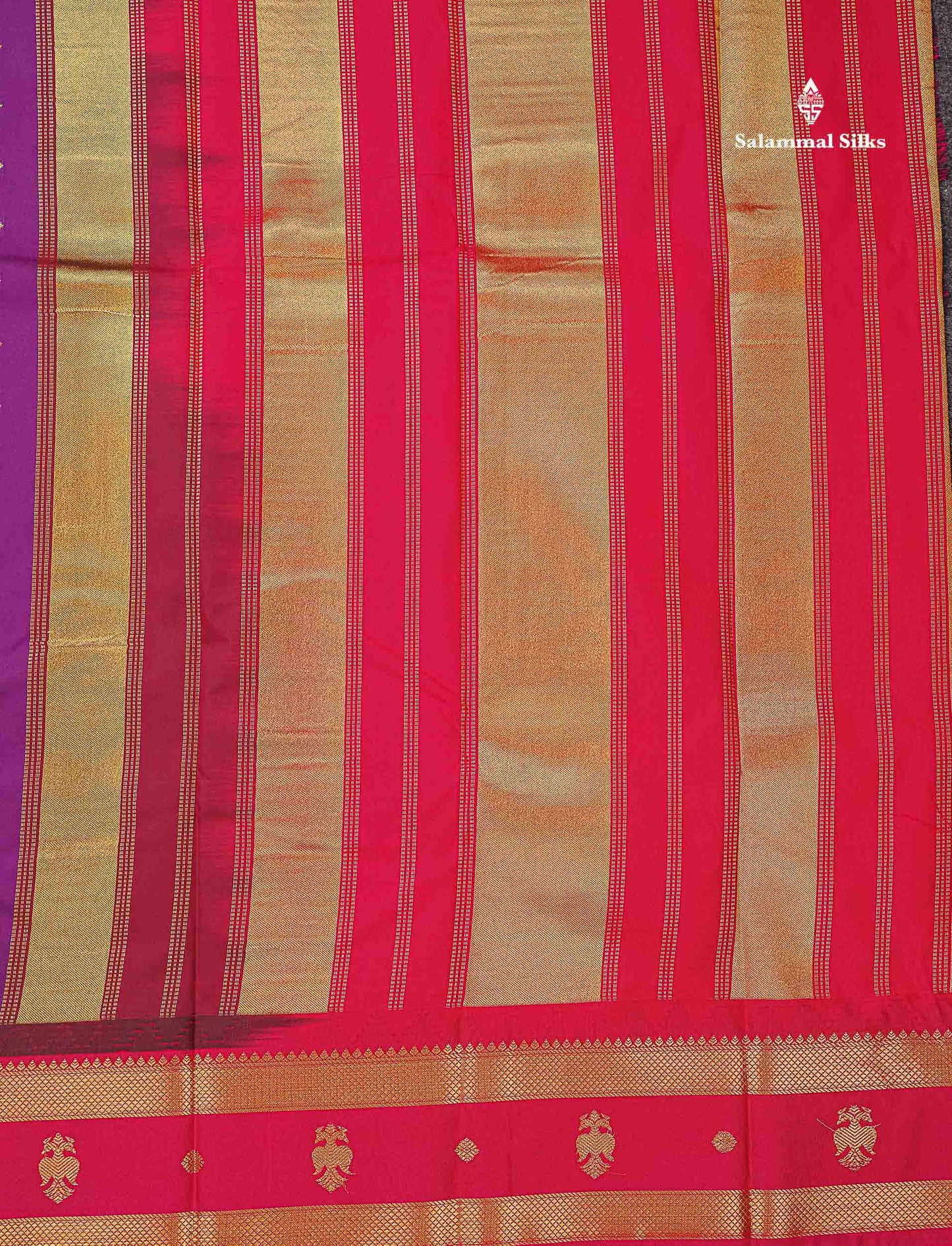 Beautiful Bottle Green Small Zari Buttas Semi Silk Saree With Contrast Pink Traditional Iruthalai Pakshi Gap Border