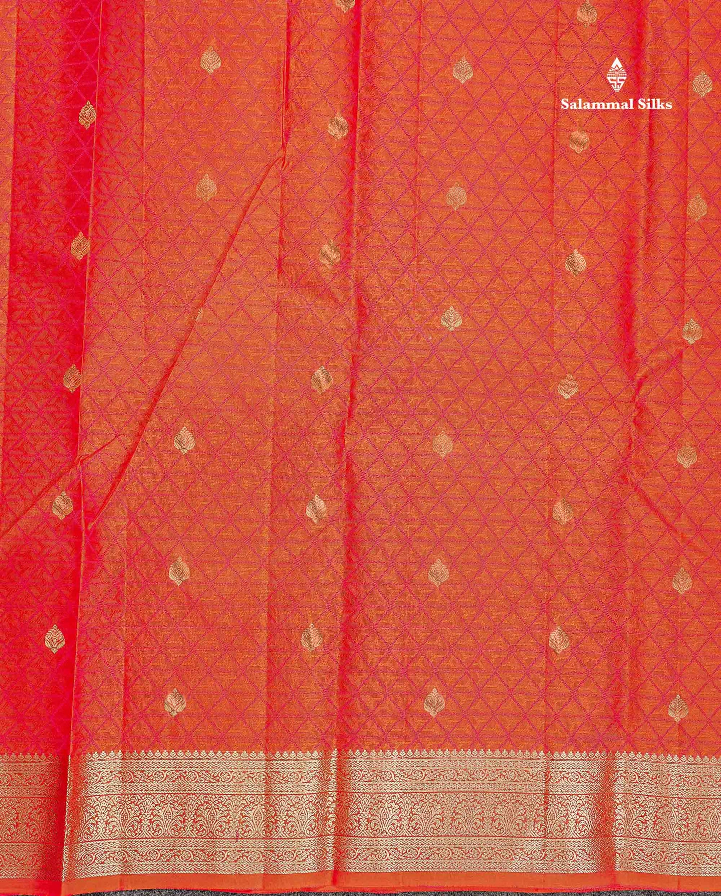 Pure Kanjivaram Silk Saree - Peacock Blue Colour Body Zari Buttas With Medium Border