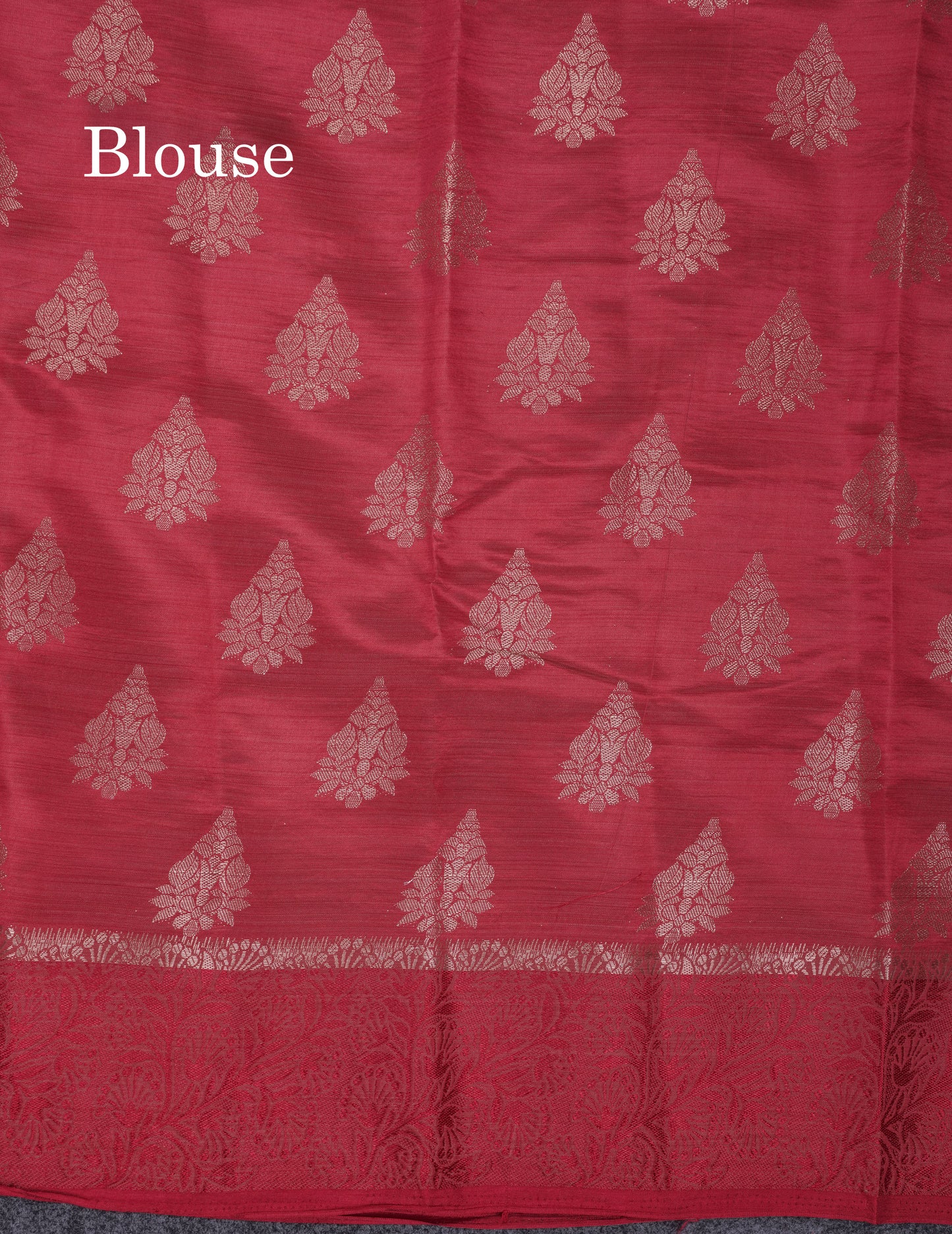Beautiful Dark Magenta Semi Raw Silk Saree With Fancy Border