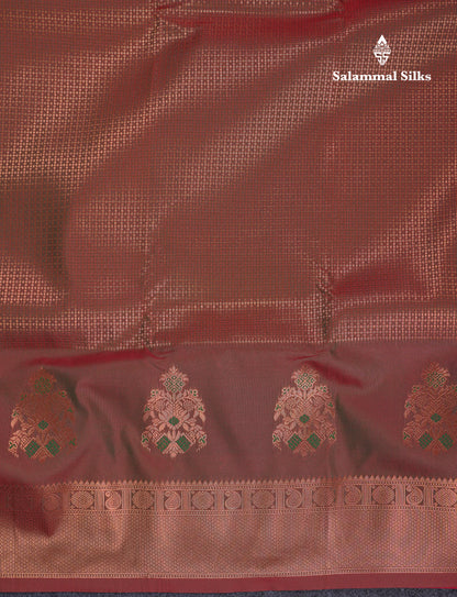 Beautiful Dual Tone Pink Semi Silk Saree With Contrast Peacock Green Blouse