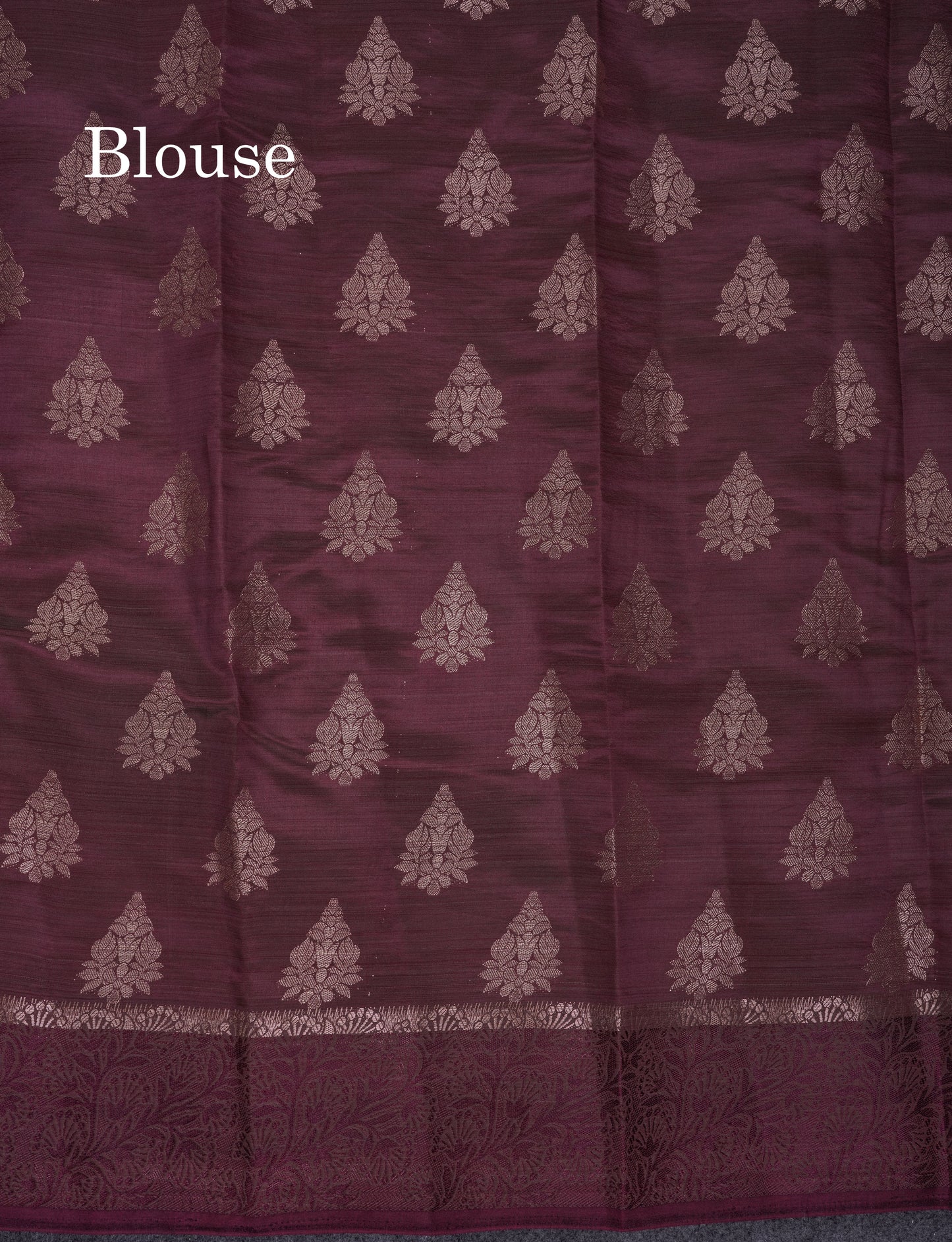Beautiful Dark Magenta Semi Raw Silk Saree With Fancy Border