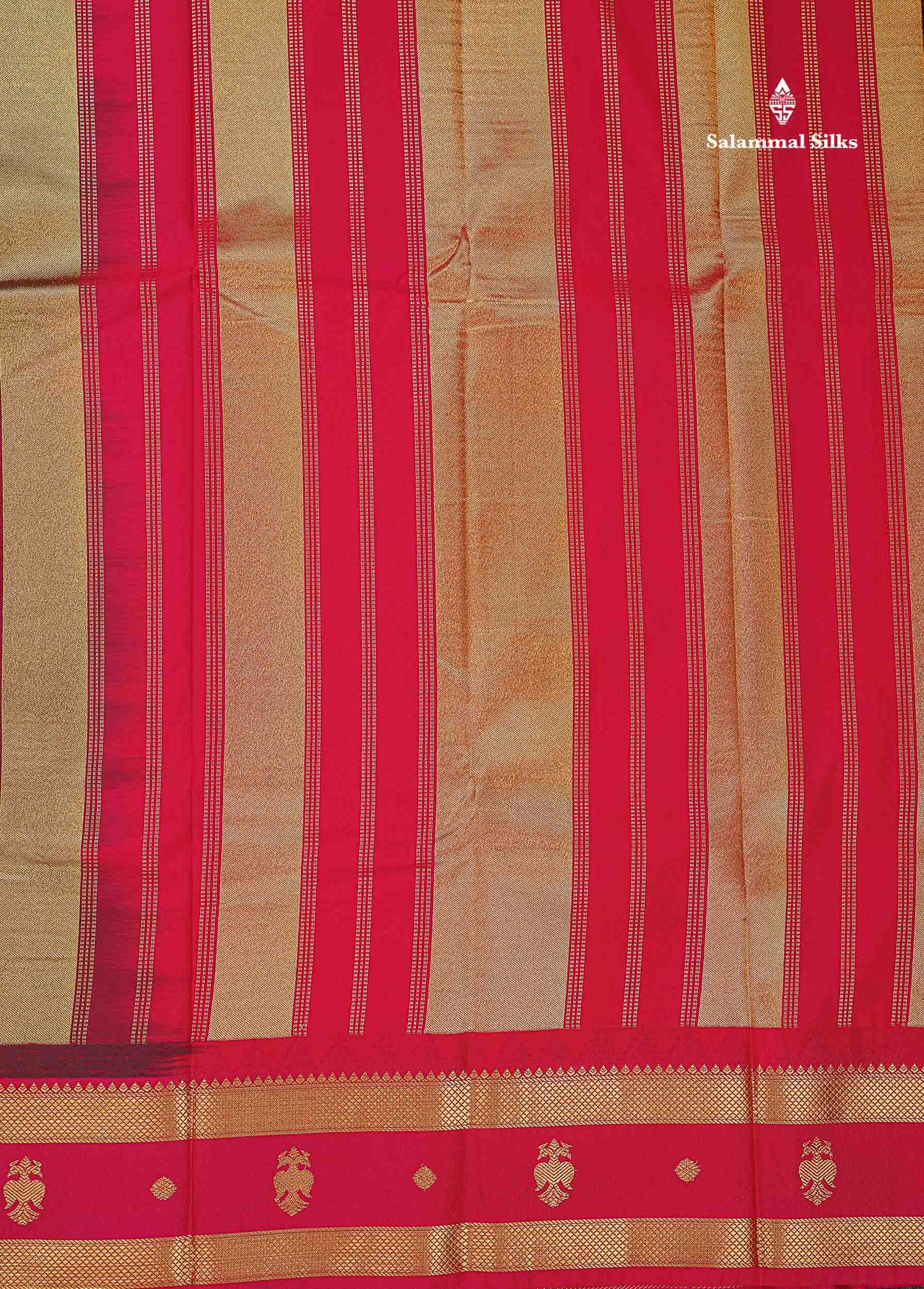 Beautiful Bottle Green Small Zari Buttas Semi Silk Saree With Contrast Pink Traditional Iruthalai Pakshi Gap Border
