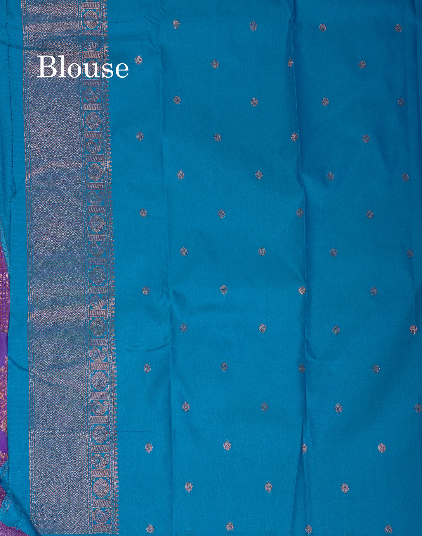 Beautiful Dual Tone Pink Semi Silk Saree With Contrast Peacock Green Blouse