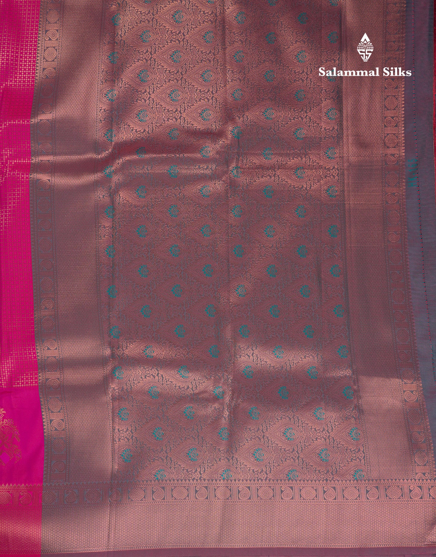 Beautiful Dual Tone Pink Semi Silk Saree With Contrast Peacock Green Blouse