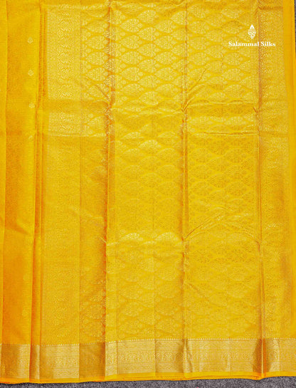 Pure Kanjivaram Silk Saree - Peacock Blue Colour Body Zari Buttas With Medium Border