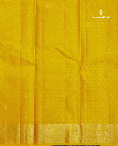 Pure Kanjivaram Silk Saree - Peacock Blue Colour Body Zari Buttas With Medium Border