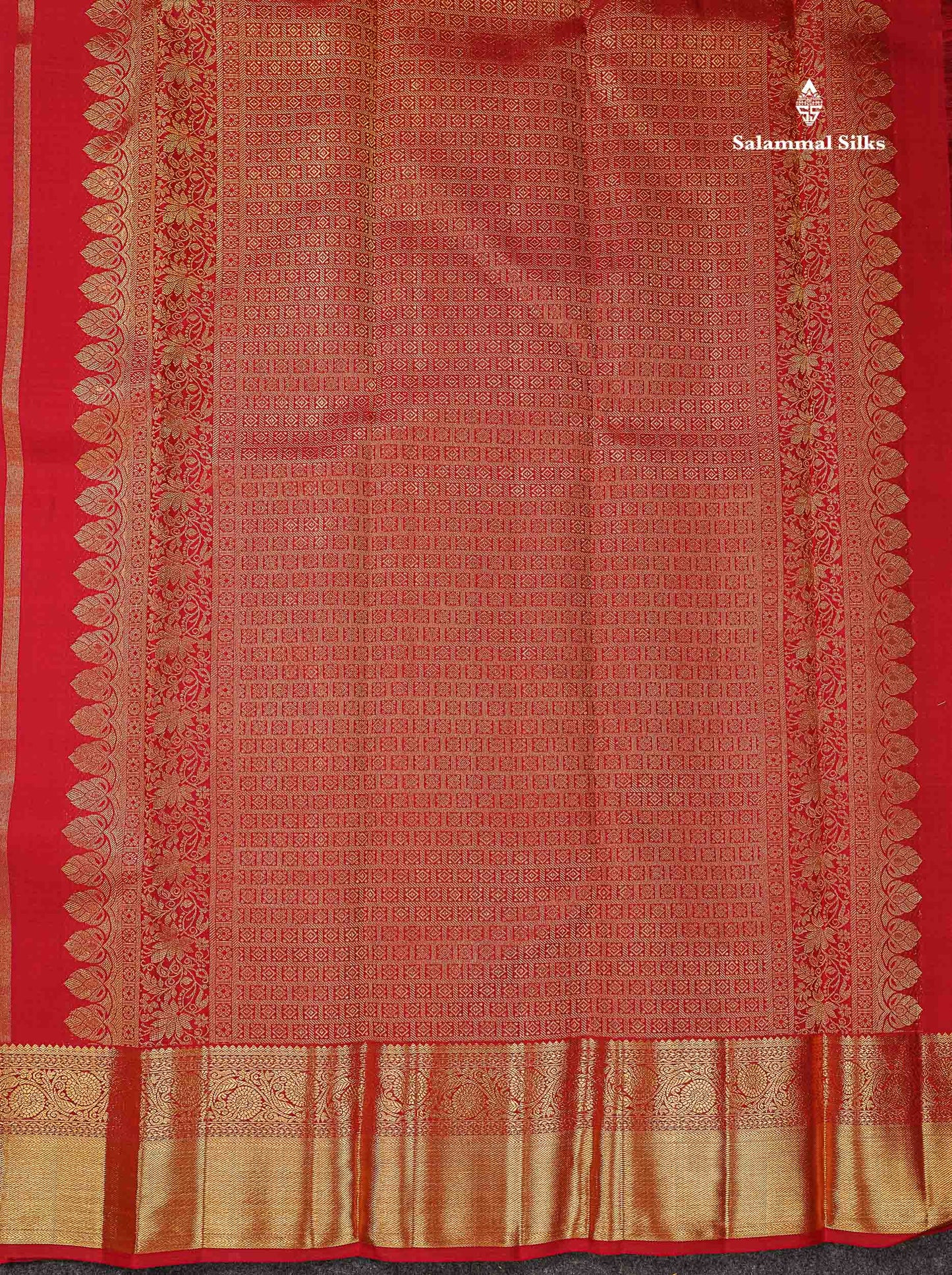 Beautiful Redish Maroon 2G Bridal Pure Kanjivaram Silk Saree With Traditional Border
