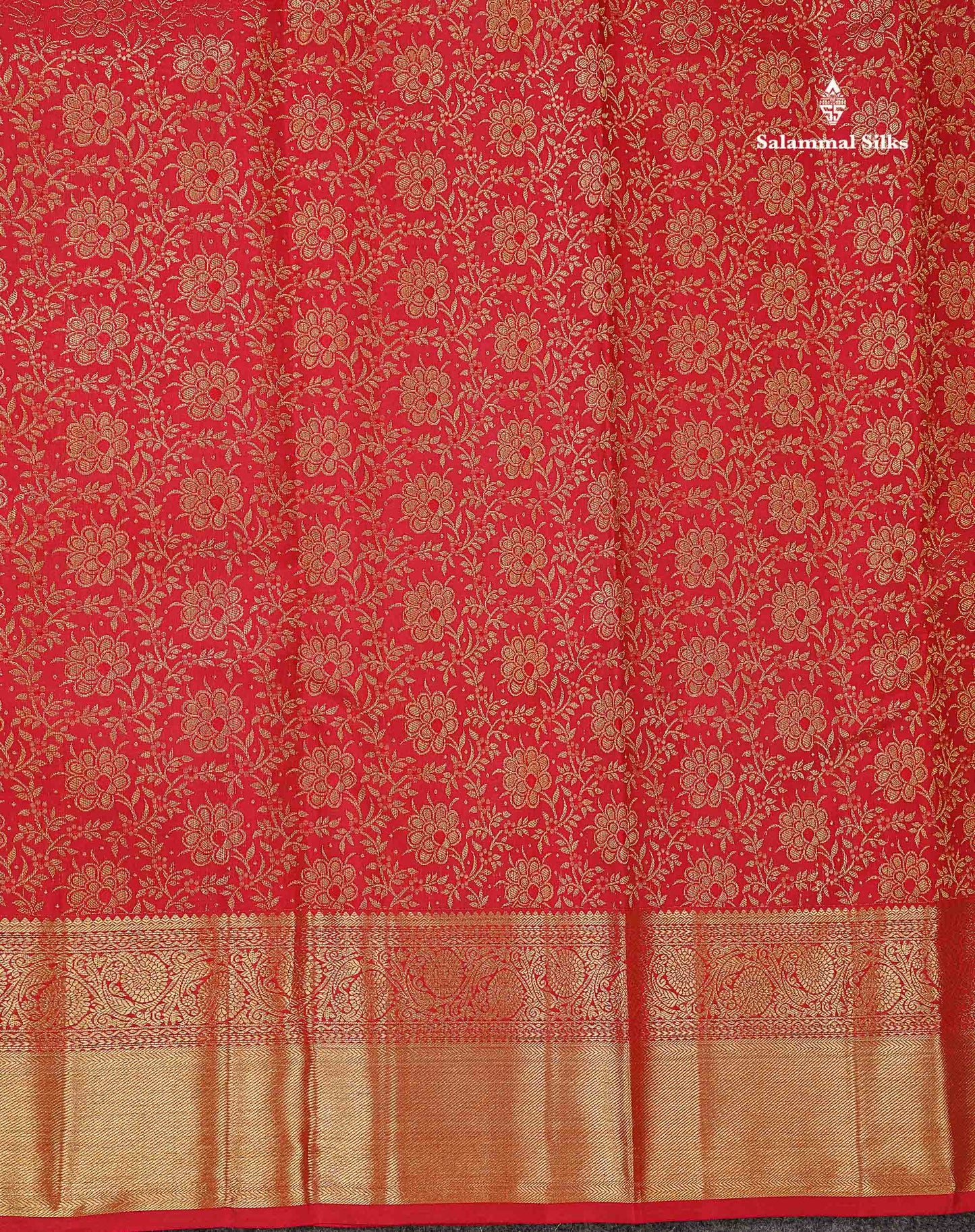 Beautiful Redish Maroon 2G Bridal Pure Kanjivaram Silk Saree With Traditional Border