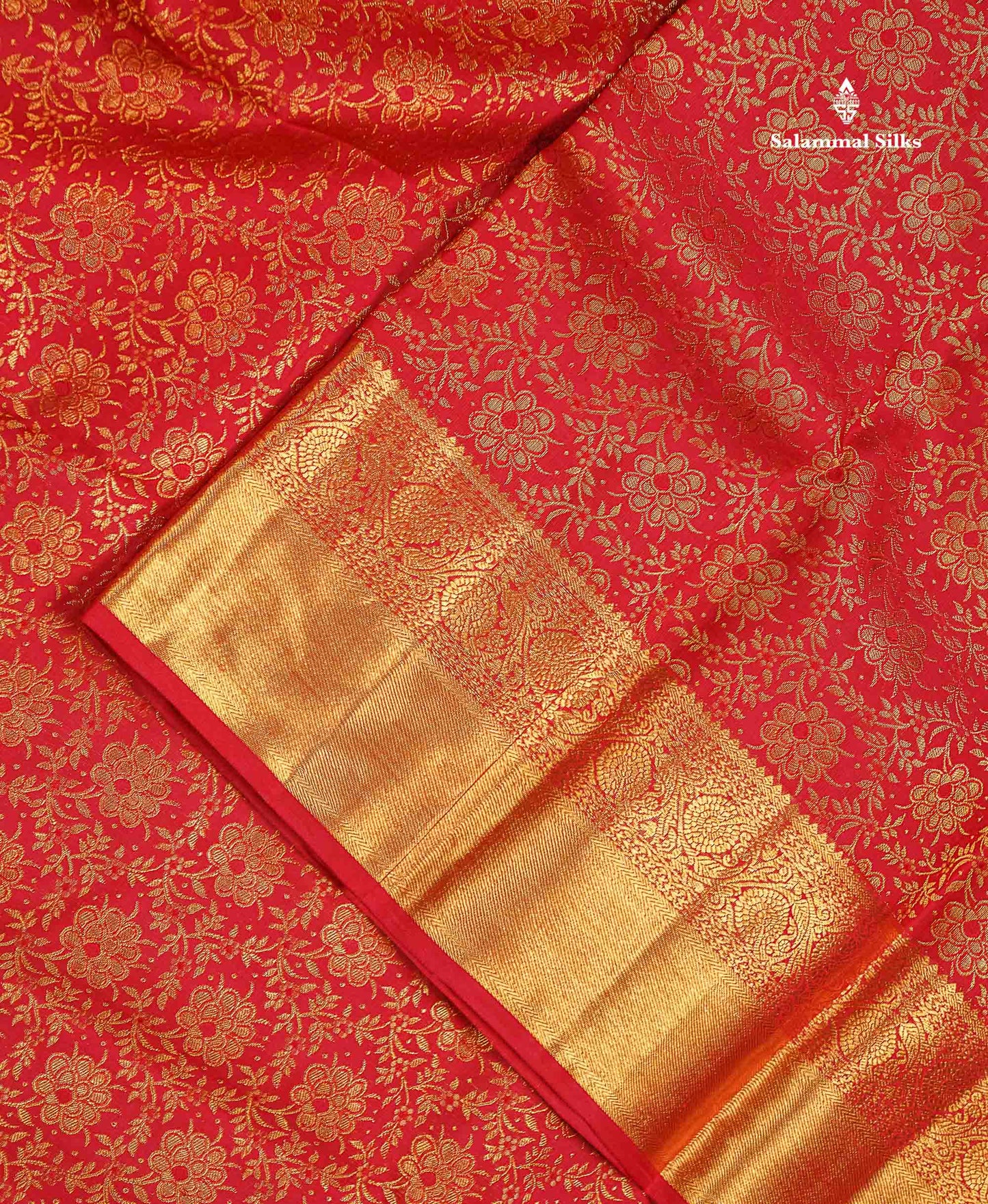 Beautiful Redish Maroon 2G Bridal Pure Kanjivaram Silk Saree With Traditional Border