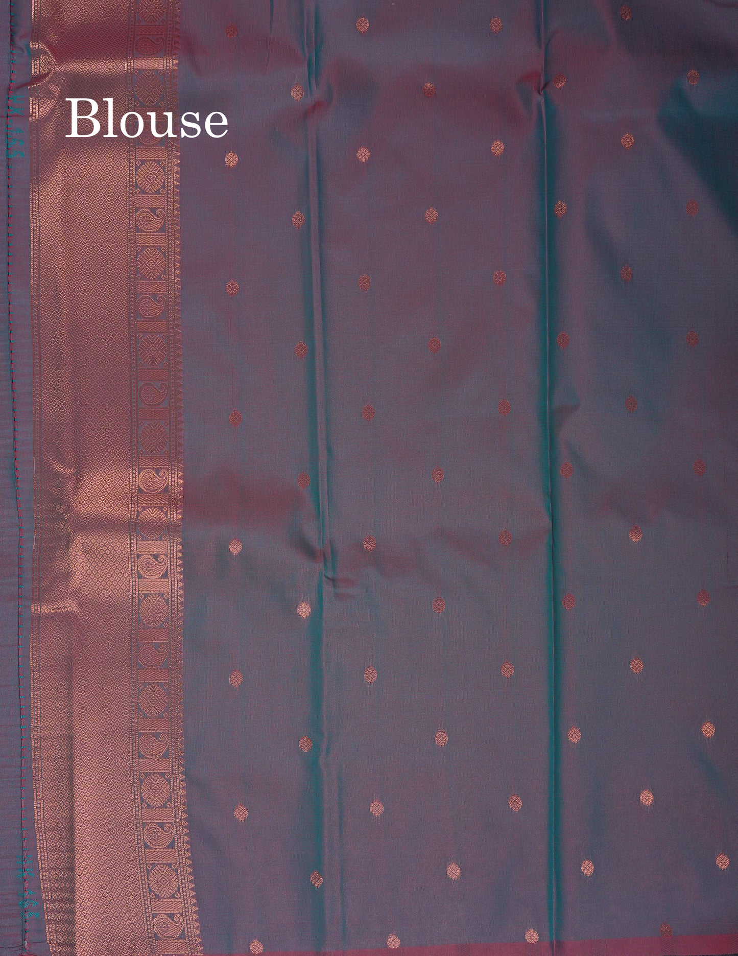 Beautiful Dual Tone Pink Semi Silk Saree With Contrast Peacock Green Blouse