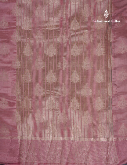 Beautiful Dark Magenta Semi Raw Silk Saree With Fancy Border