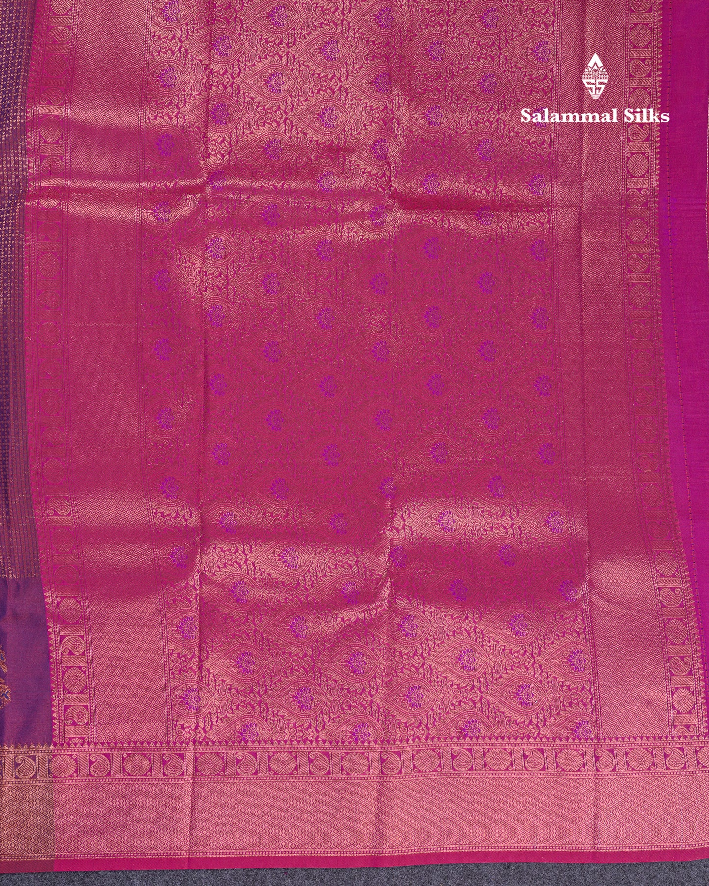 Beautiful Dual Tone Pink Semi Silk Saree With Contrast Peacock Green Blouse
