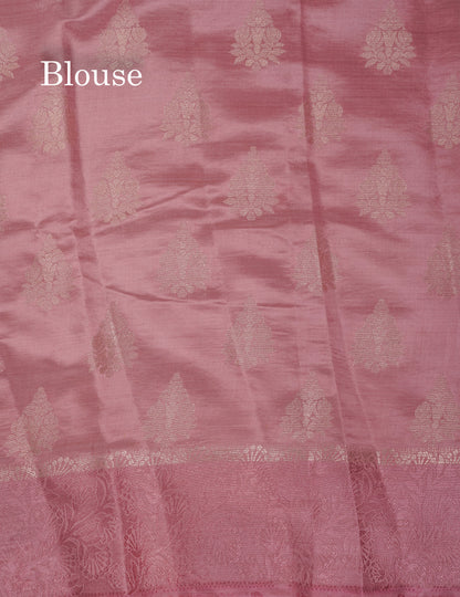 Beautiful Dark Magenta Semi Raw Silk Saree With Fancy Border