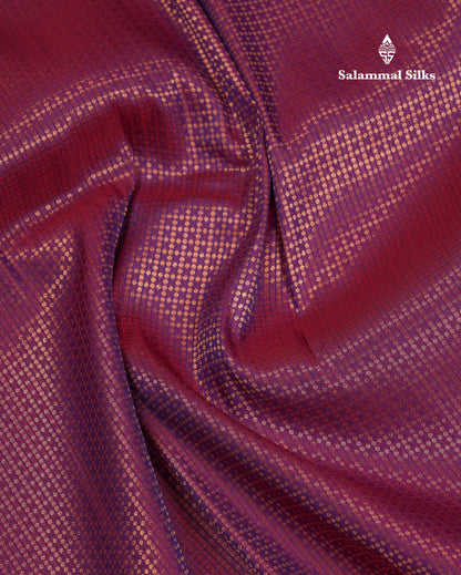 Beautiful Dual Tone Pink Semi Silk Saree With Contrast Peacock Green Blouse