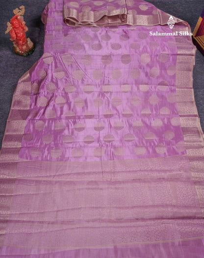 Beautiful Beige Semi Raw Silk Saree With Fancy Border