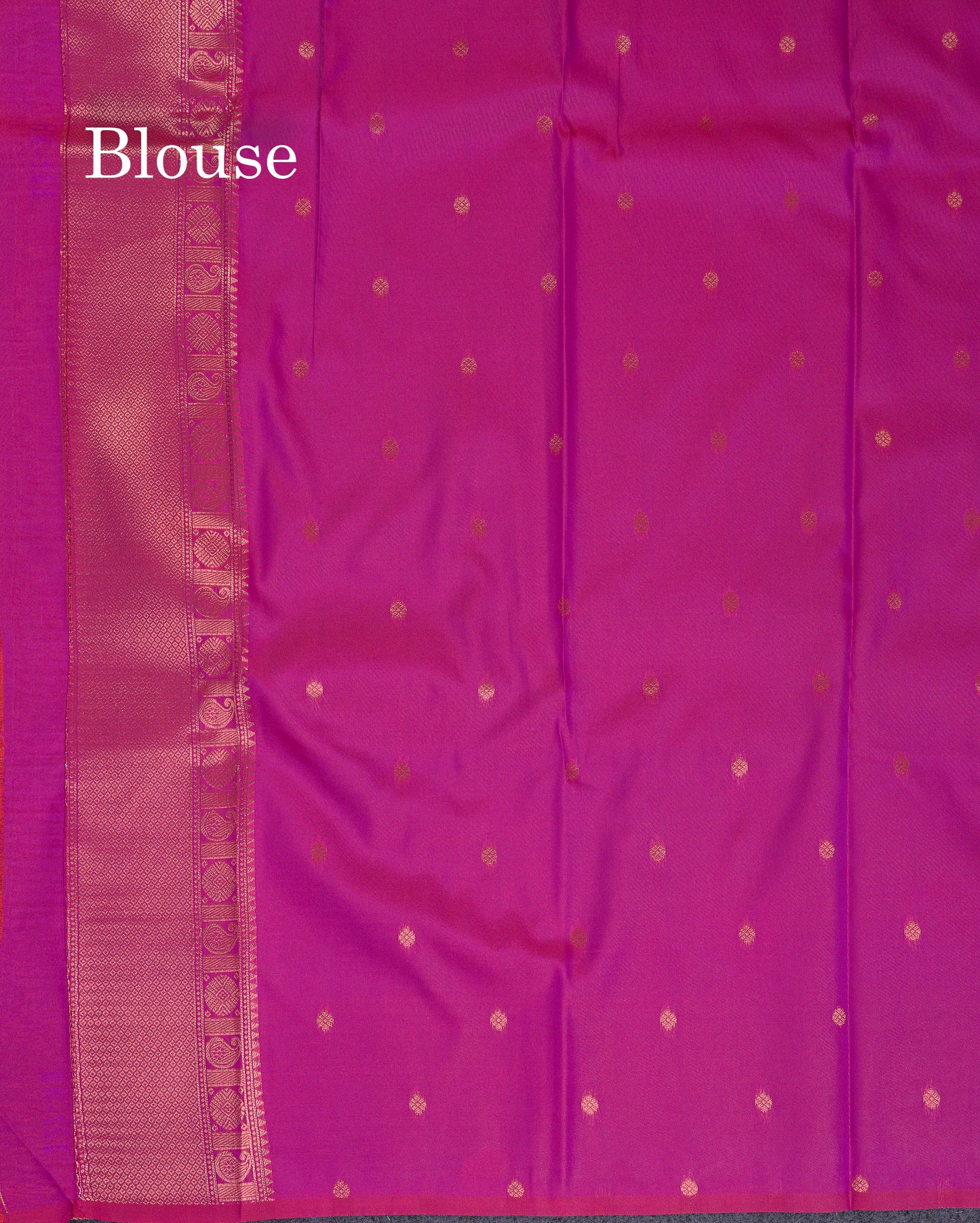 Beautiful Dual Tone Pink Semi Silk Saree With Contrast Peacock Green Blouse