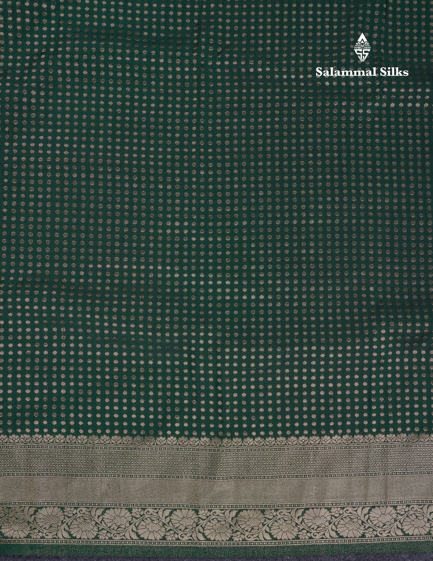 Beautiful Peacock Green Semi Georgette Saree With Fancy Border