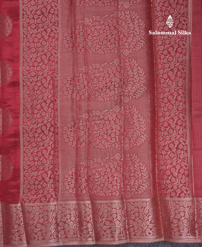 Beautiful Beige Semi Raw Silk Saree With Fancy Border