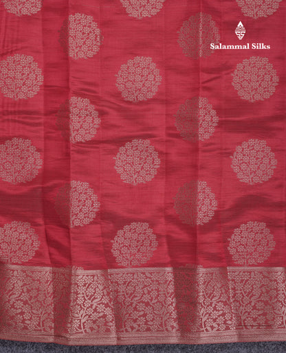 Beautiful Beige Semi Raw Silk Saree With Fancy Border