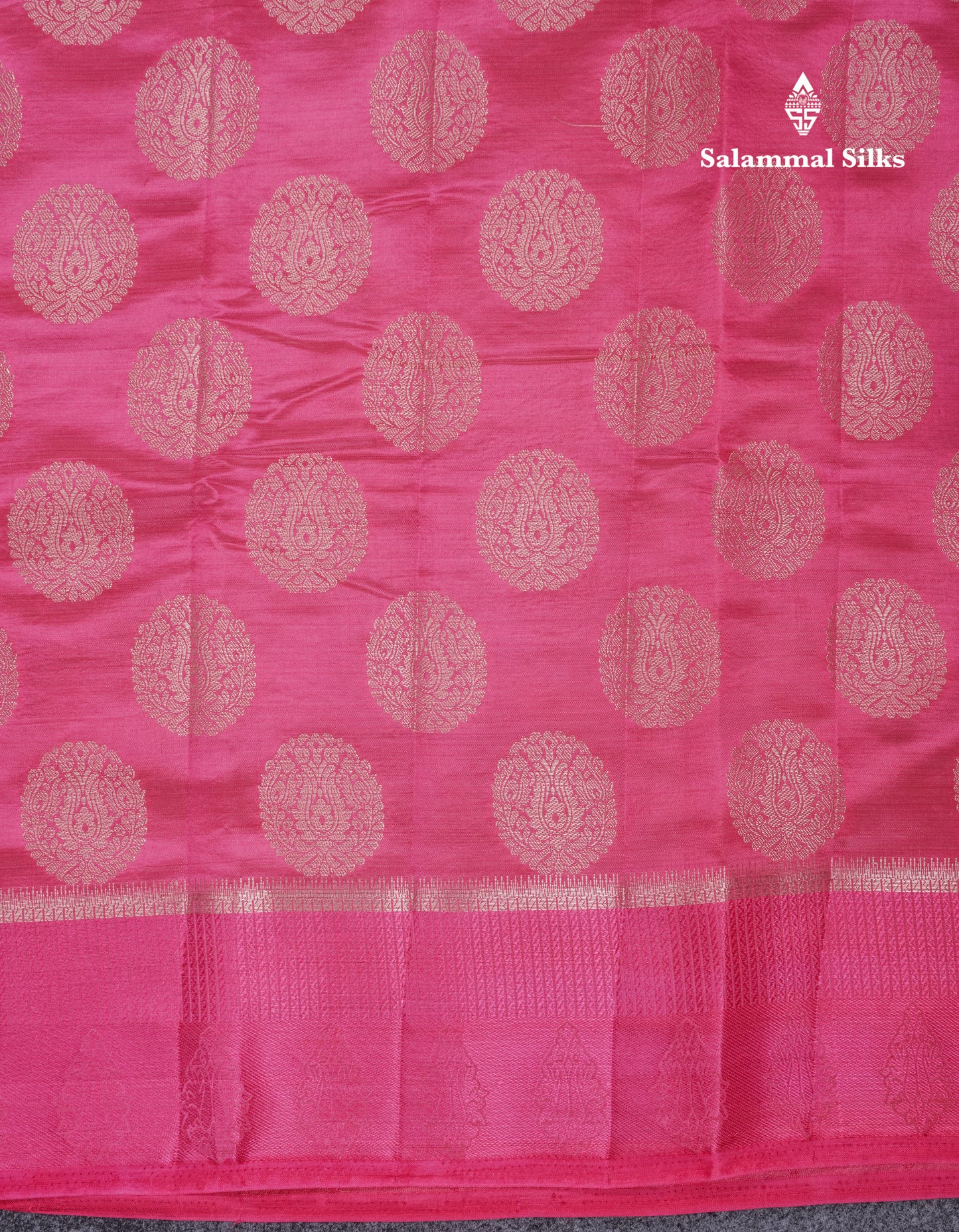 Beautiful Pink Shade Semi Raw Silk Saree With Fancy Border